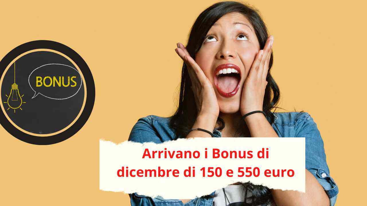 bonus di 150 e 550 euro (fonte canva)