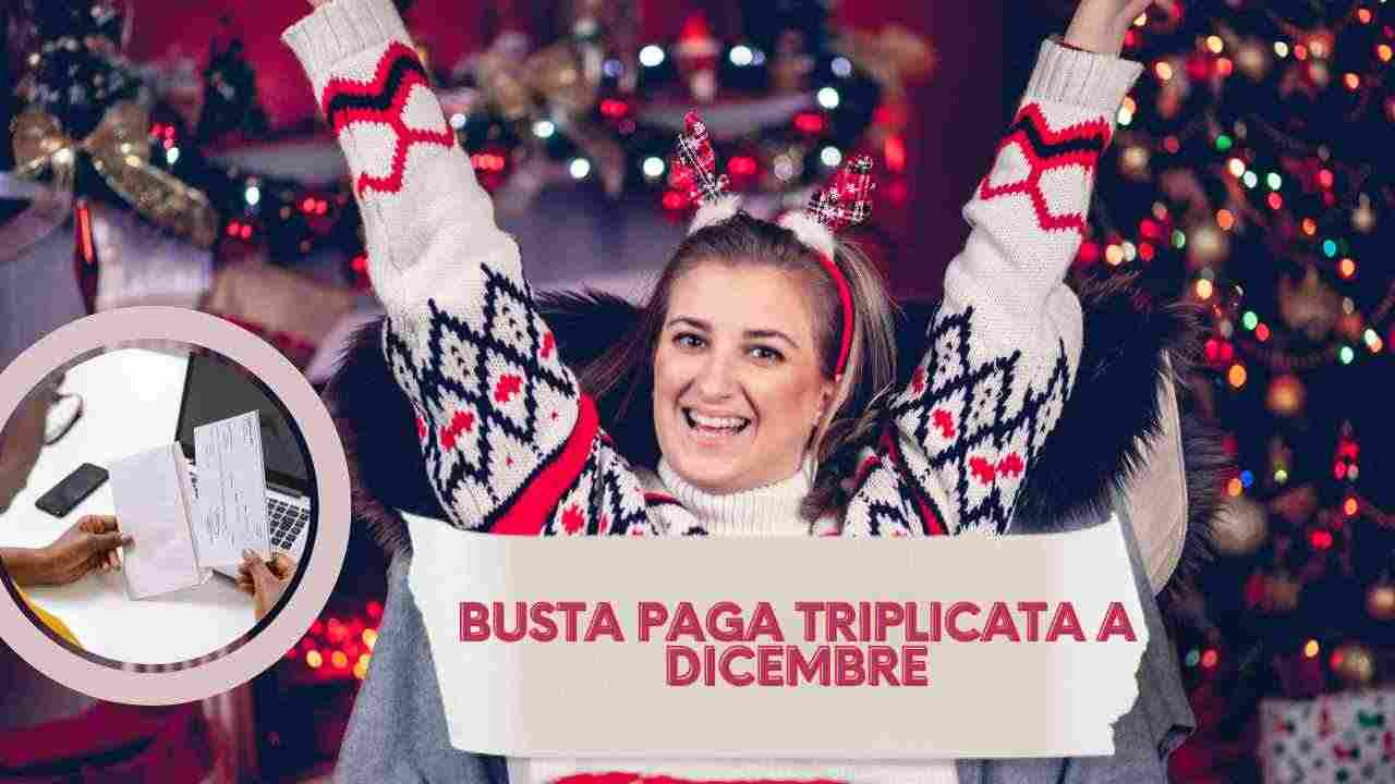 Busta paga triplicata a dicembre (fonte canva)