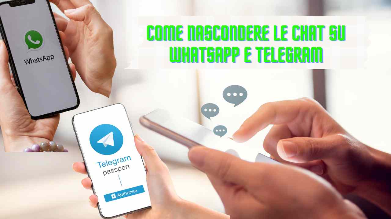 Come nascondere le chat su Whatsapp e Telegram (fonte canva)